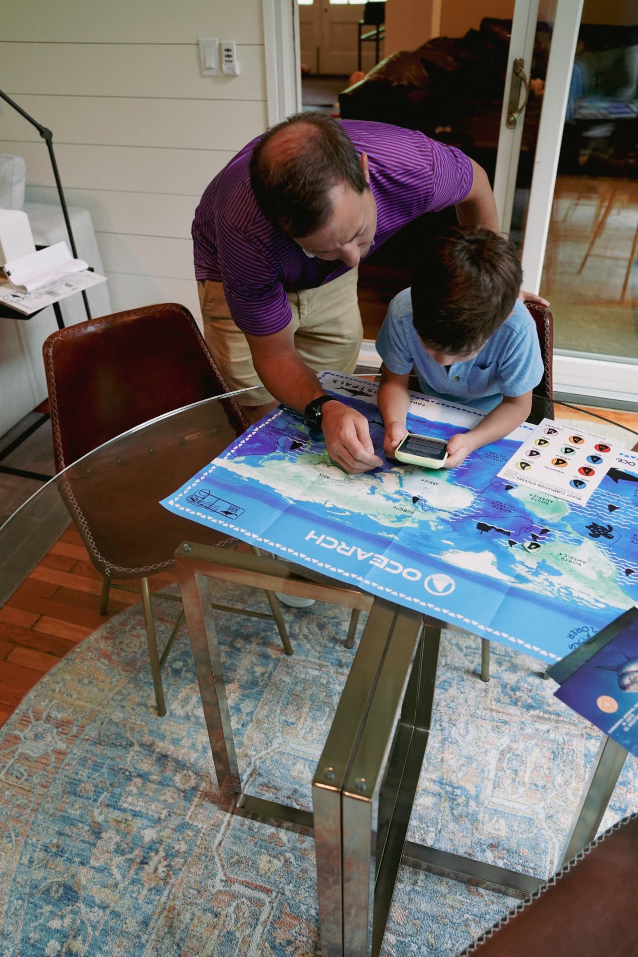 A family exploring the OCEARCH Adventure together
